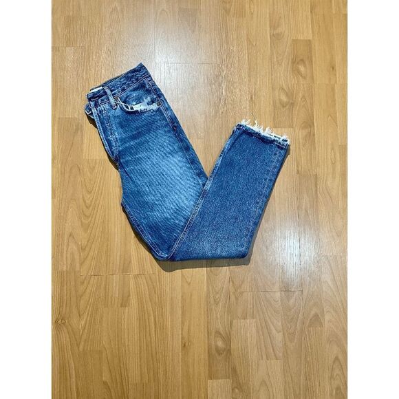 Agolde Riley Mid rise  Straight Leg Ankle jeans - Picture 5 of 15